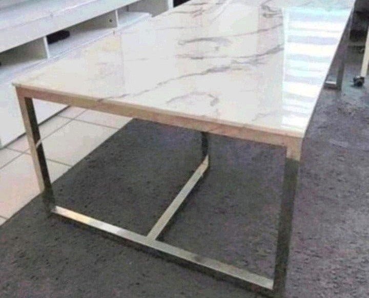 Table de salon en100% marbre blanc, Maison & Meubles, 100 à 150 cm, Enlèvement, Utilisé, 50 à 100 cm