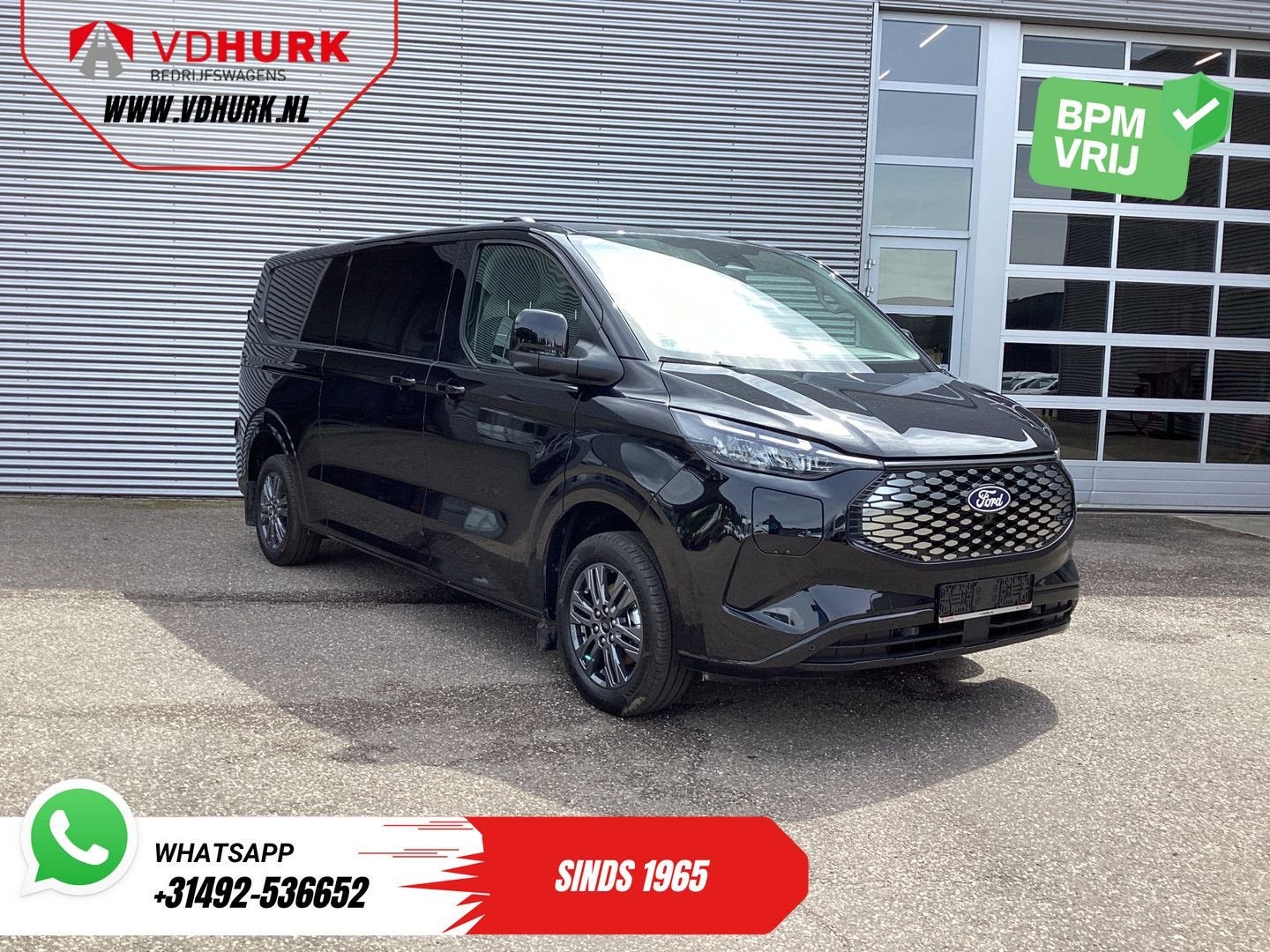 Ford E-Transit Custom 218 pk 330 km WLTP L2 Limited 2x Elek., Auto's, Bestelwagens en Lichte vracht, Bedrijf, 4x4, ABS, Adaptive Cruise Control