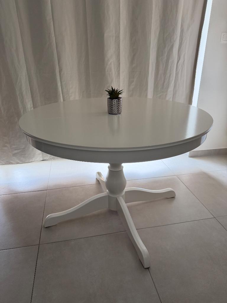 Table extensible, blanc, Maison & Meubles, Enlèvement, Comme neuf, Blanc