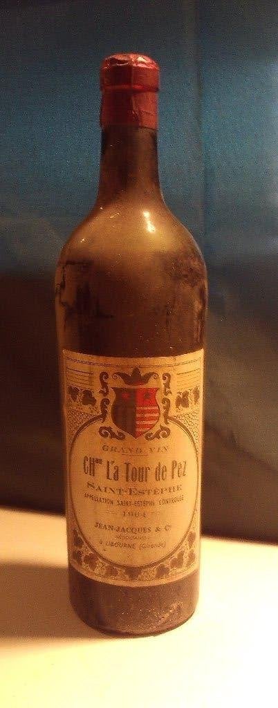 Ancienne Château Tour De Pez - Saint-Estèphe - 1964, Collections, Enlèvement ou Envoi, Pleine, Comme neuf, Vin rouge