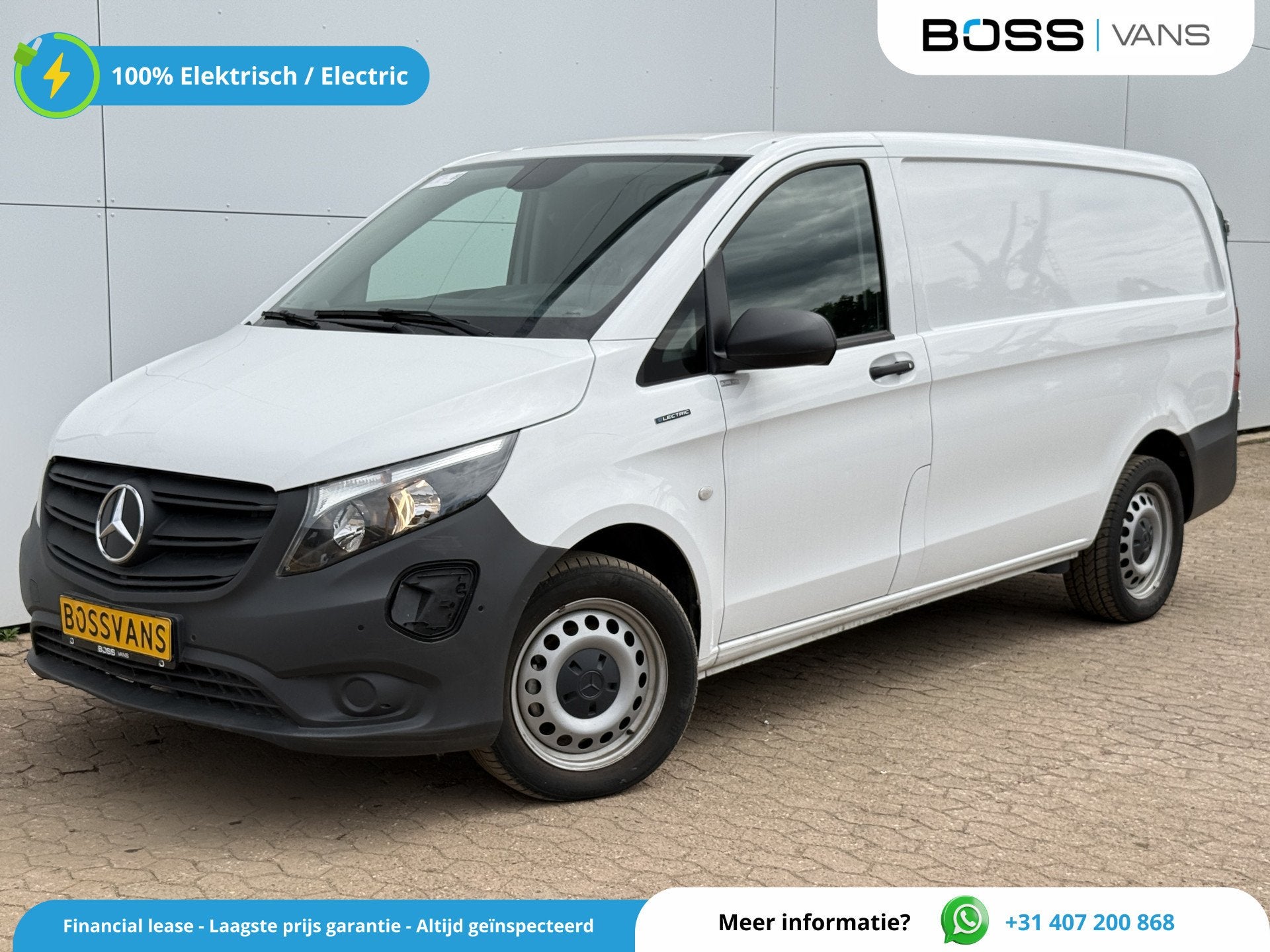 Mercedes-Benz eVito eVito 112 66kWh L2 280km WLTP 96,8% (SOH, Stof, 116 pk, Wit, Mercedes-Benz
