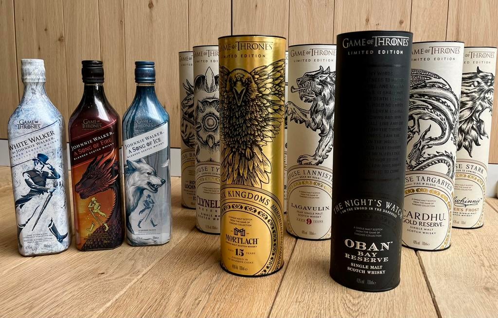 Game of thrones serie whiskys volledige set van 12 flessen, Verzamelen, Overige gebieden, Overige typen, Nieuw, Ophalen of Verzenden