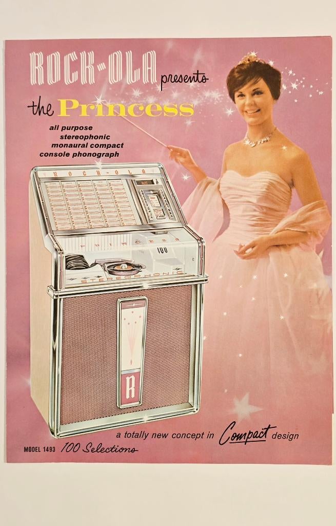 ROCK-OLA Model PRINCESS Juke-Box 1961 Originele mappen, Verzamelen, Ophalen of Verzenden, Gebruikt