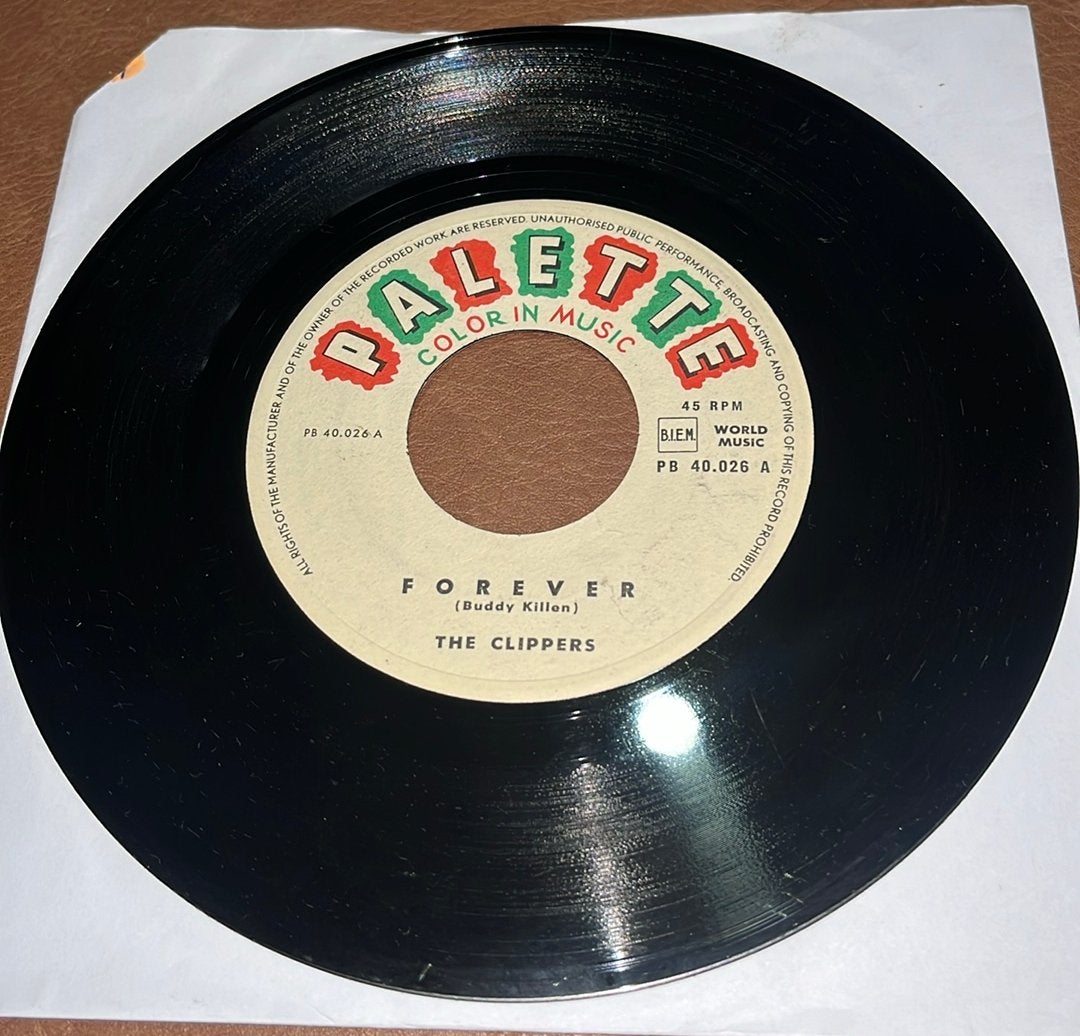The Clippers ‎– Forever - 7” vinyl single - BE 1960, Enlèvement ou Envoi, Utilisé