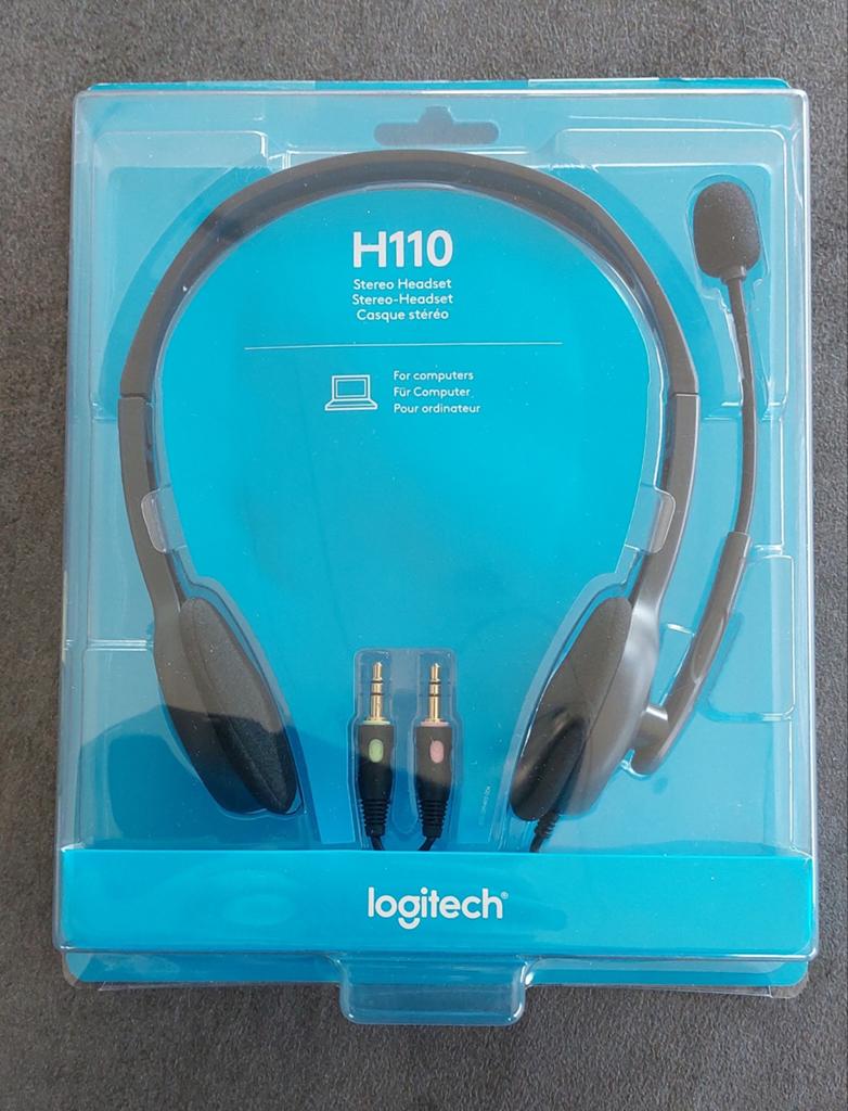 Headset Voor Computers Van Logitech Model H110 Stereo, Computers en Software, Headsets, Logitech, Nieuw, On-ear, Ophalen of Verzenden