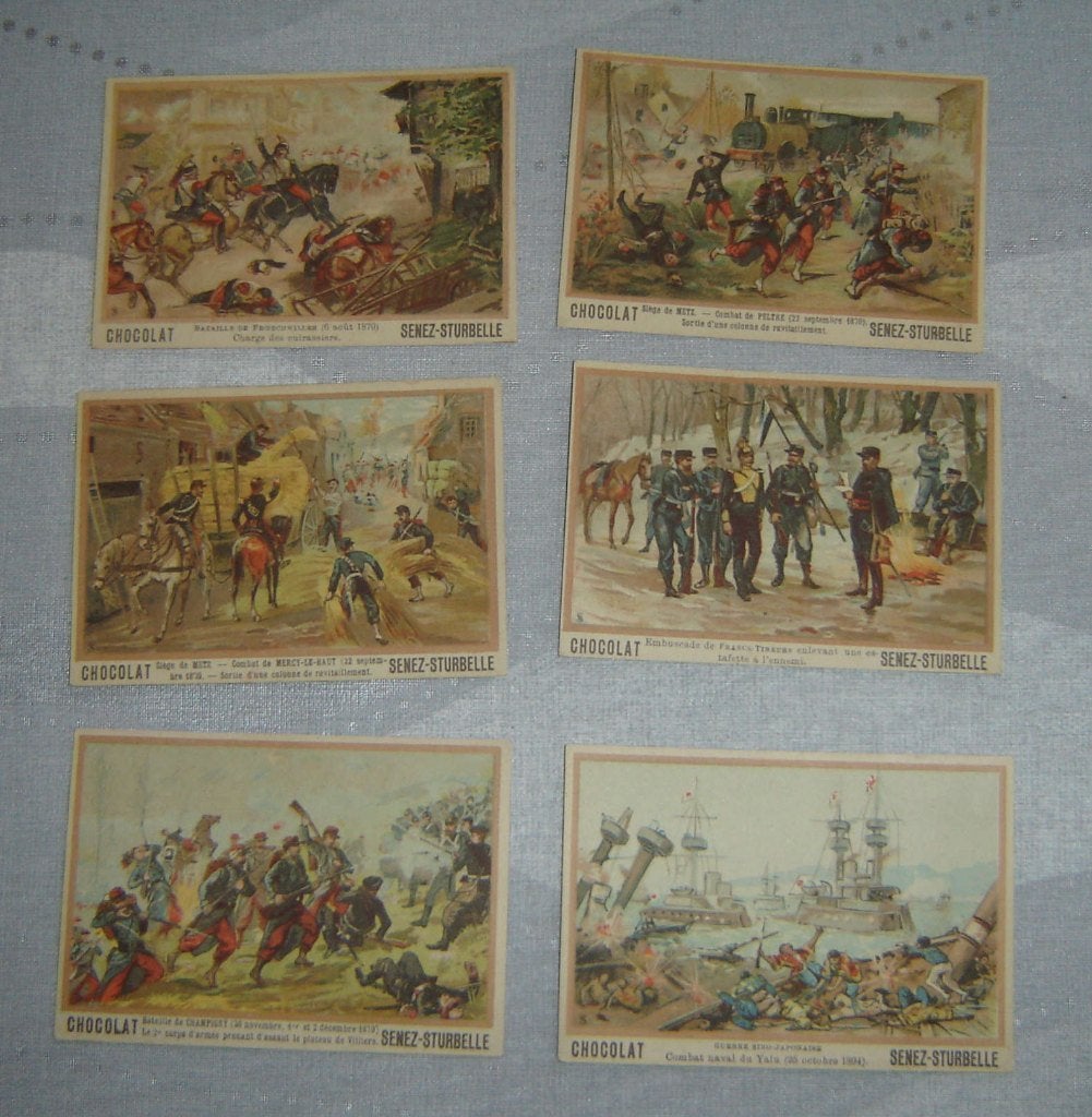 Chromos SENEZ - Sturbelle Chocolade Litho 6st, Verzamelen, Gebruikt, Verzenden, Voor 1940, Prent