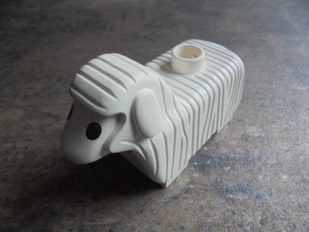 Lego Duplo Animal Sheep Solid Black Eyes (zie foto's) 2, Ophalen of Verzenden, Gebruikt, Losse stenen, Duplo