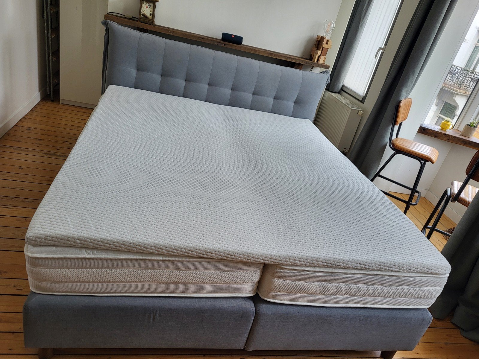 Boxspring 180 x 200cm, Ophalen, Gebruikt, Tweepersoons, 180 cm