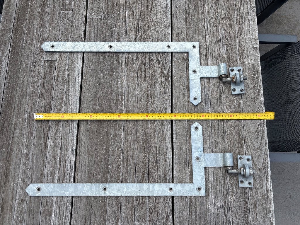 Poortscharnier, Tuin en Terras, Tuinpoorten, Ophalen, Gebruikt, Staal, Minder dan 100 cm