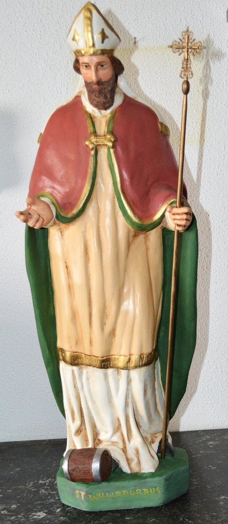 Sint Wilbrord van Utrecht, 62 cm, Antiek en Kunst, Ophalen of Verzenden