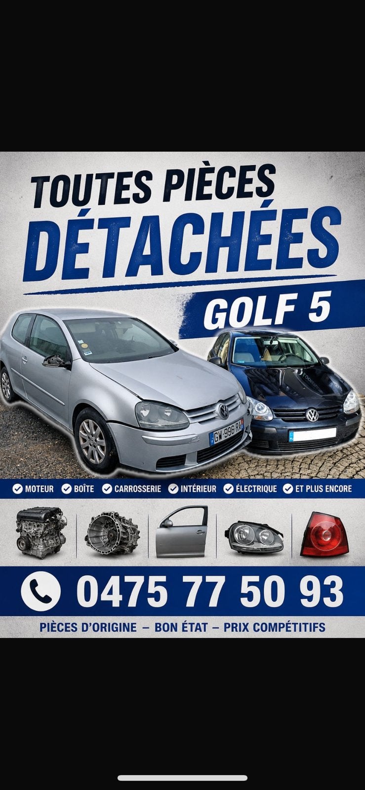 Toutes pieces VW GOLF 5, Autos : Pièces & Accessoires, Autres pièces automobiles, Enlèvement