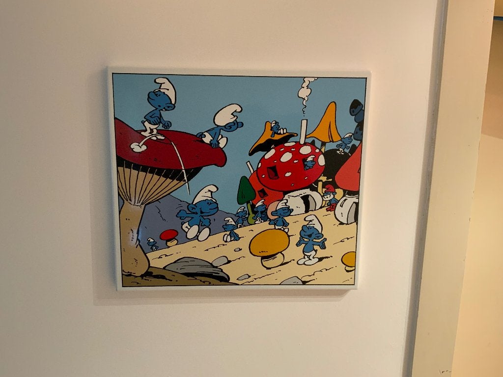 Plaque émaillée schtroumpfs, Enlèvement ou Envoi, Schtroumpfs, Neuf