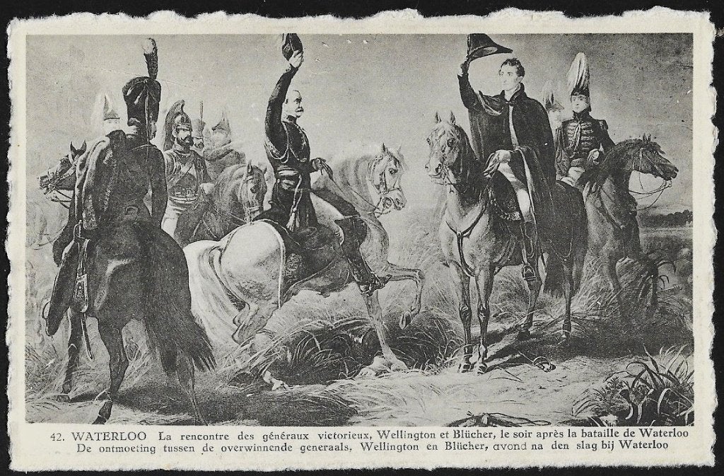 1940 - BELGIQUE - Waterloo : Rencontre Wellington & Blücher, Envoi, 1920 à 1940, Non affranchie, Brabant Wallon