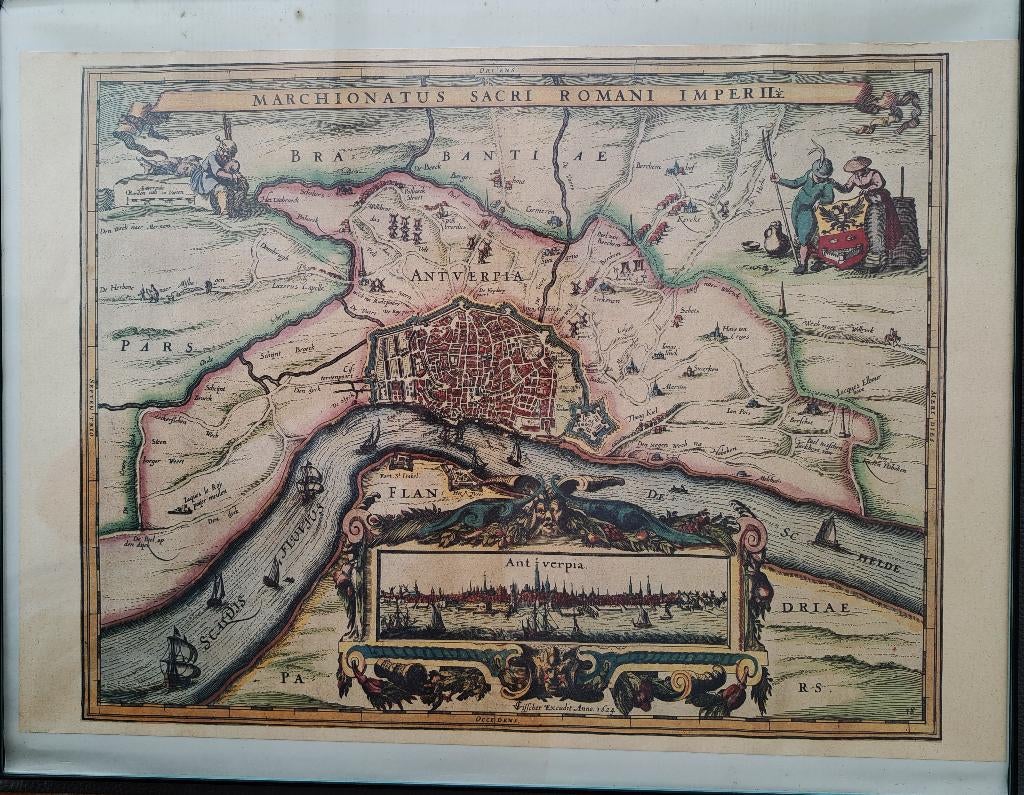 "Marchionatus sacri Romani imperii " Old Europe Gravures, Antiek en Kunst, Ophalen