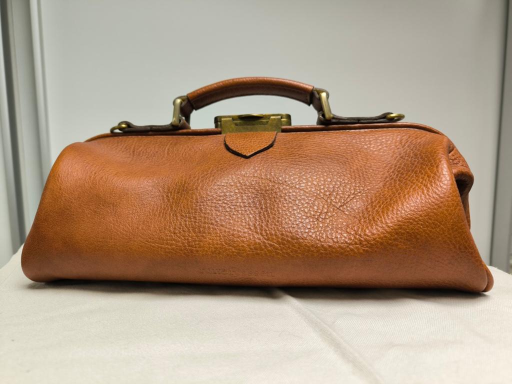 Prachtige Ruitertassen Lederen Mini Dokterstas – Cognac, Handtassen en Accessoires, Ophalen, Bruin, Minder dan 40 cm, Minder dan 35 cm
