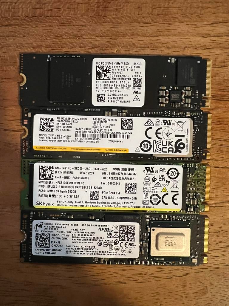 Ssd m.2 512gb, Informatique & Logiciels, Disques durs, Enlèvement, Comme neuf, Laptop, SSD