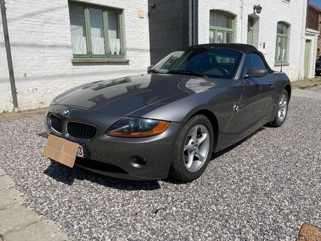 BMW Z4 2.2 cabrio, 2004, cuir, airco, sièges chauffants, Autos, Cuir, Argent ou Gris, Boîte manuelle, Entretenue par le concessionnaire