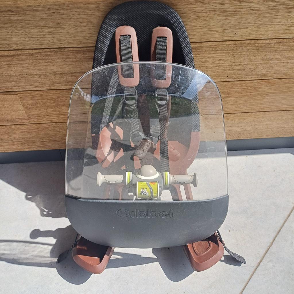 Qibbel air fietsstoeltje voorzitje, Ophalen, Voetsteuntjes, 0 t/m 18 kg, Voorzitje