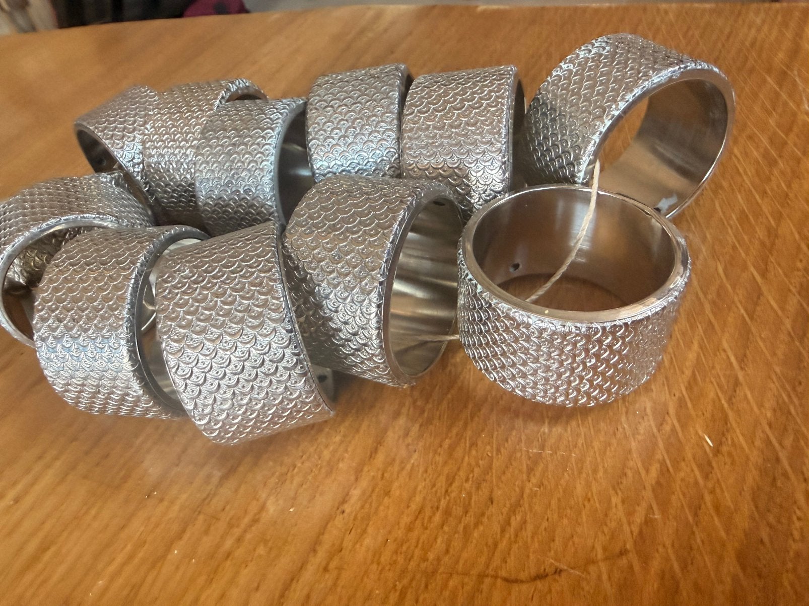 12 servietringen zilverkleur, Ophalen, Zo goed als nieuw, Inox of Chroom