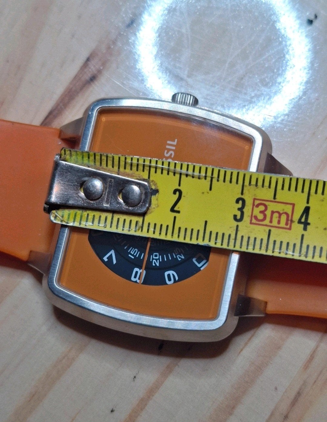Fossil horloge JR-1288 oranje draaibare wijzerplaat, desi