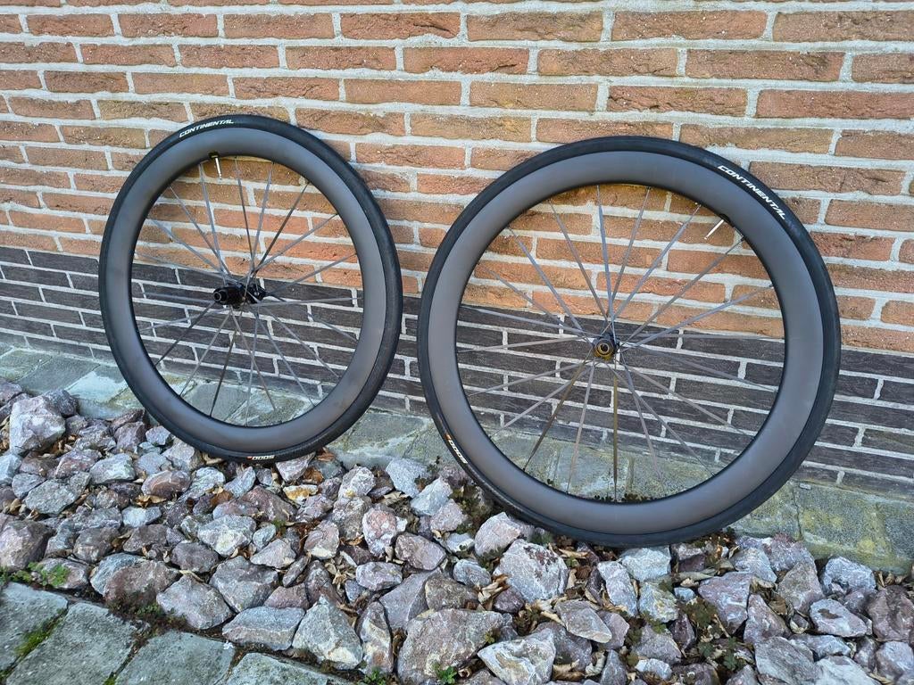 Serenade Carbon Wielset 50mm + GP5000 28mm | Carbon spaken, Fietsen en Brommers, Fietsonderdelen, Stuur, Carbon, Racefiets, Ophalen of Verzenden