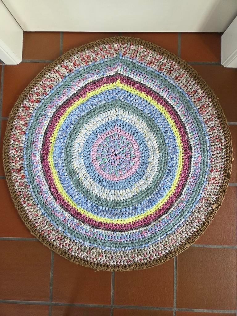 Tapis à rayures en coton crocheté, Enlèvement ou Envoi, Neuf