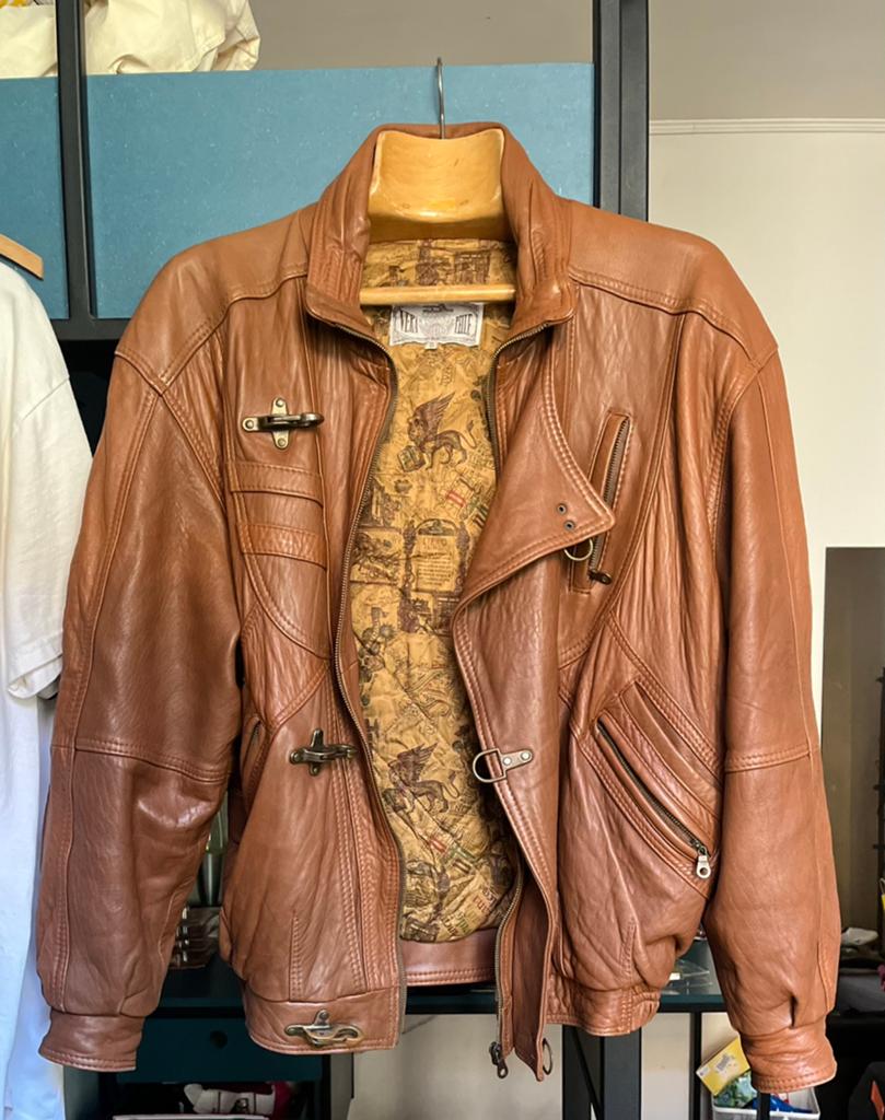 Vera Pelle vintage leren jas, Kleding | Heren, Ophalen of Verzenden, Gedragen, Maat 48/50 (M), Bruin