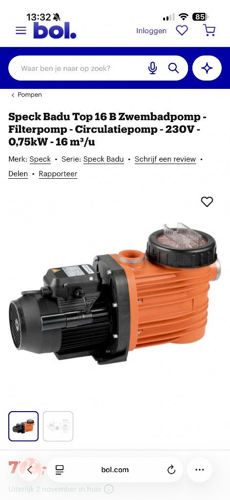 Zwembadpomp + zandfilter + toebehoren, Ophalen, Gebruikt, Zwembadpomp