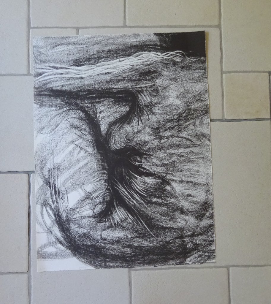 Eugène Dodeigne, Litho, 67/150 Nu assis, 1980,, Enlèvement, Lithographie, Édition limitée, Portraits et figures