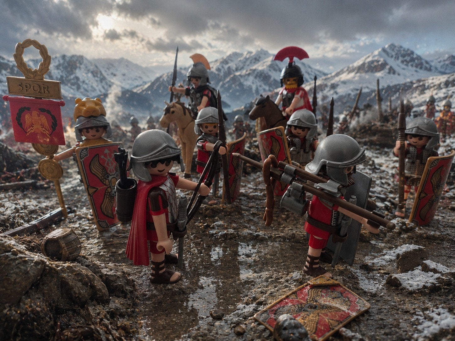 Playmobil Romeinse legioensoldaten, Ophalen of Verzenden, Zo goed als nieuw, Losse onderdelen, Figuren