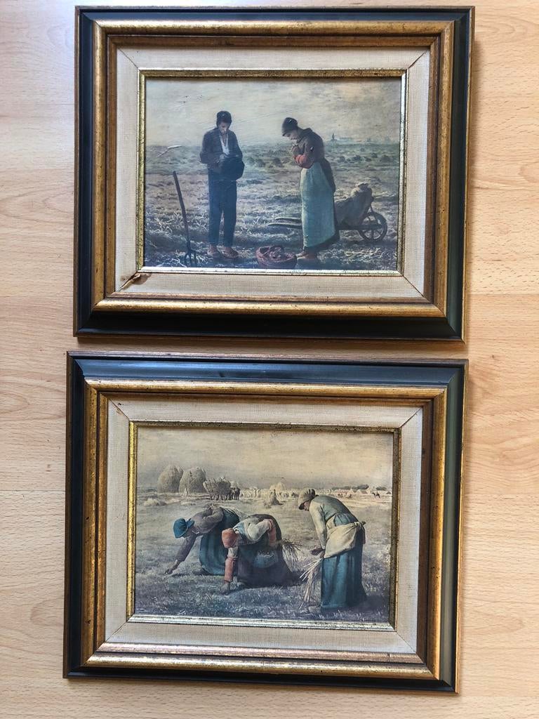 schilderijtjes l’ Angelus en Des glaneuses, Ophalen