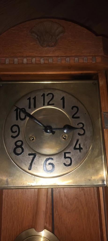 Duitse art deco regulator wandklok, Antiek en Kunst, Antiek | Klokken, Ophalen