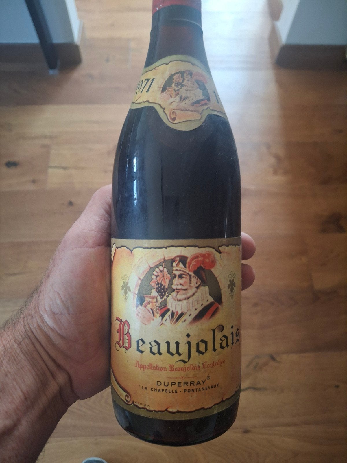 Beaujolais rode wijn van 1971, Verzamelen, Wijnen, Ophalen of Verzenden, Rode wijn