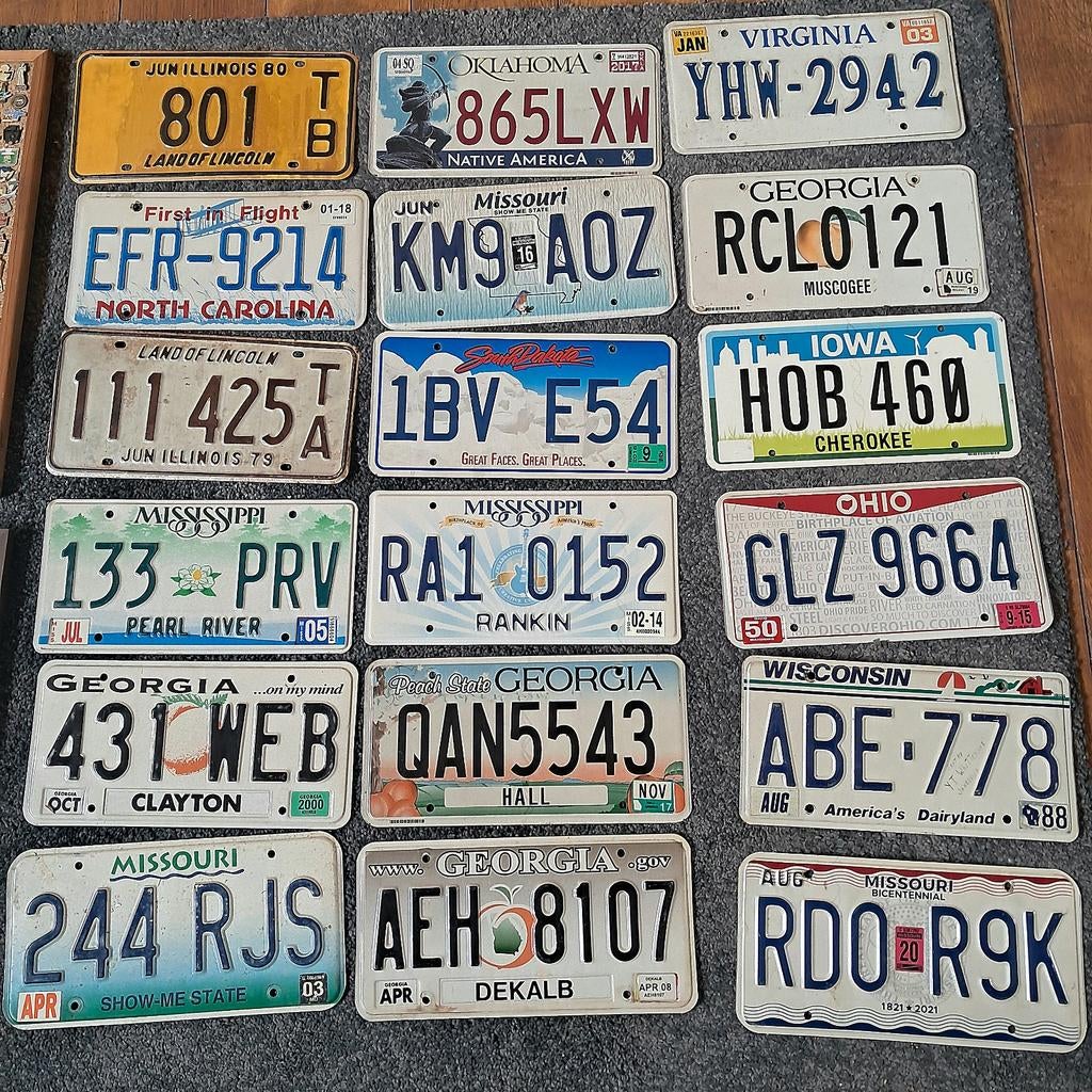 Veritable plaques immatriculation USA, Collections, Enlèvement