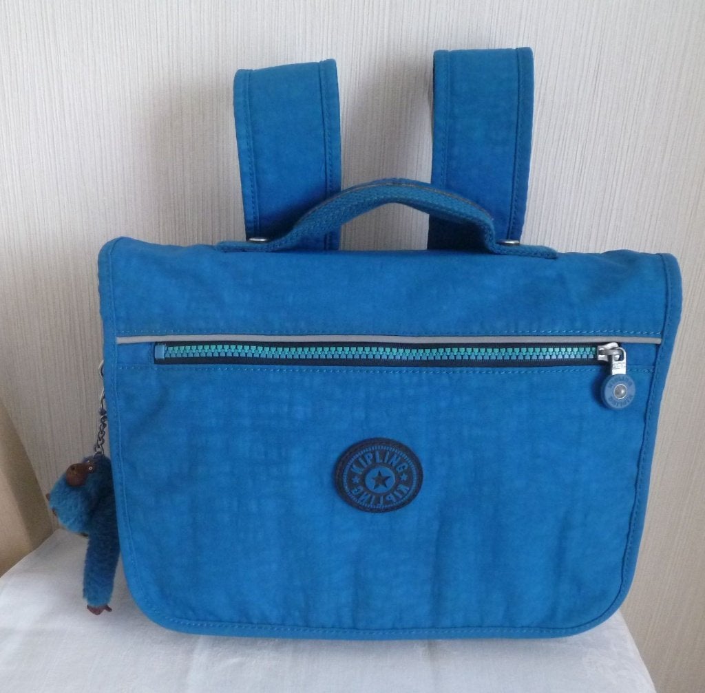 Kipling mallette maternelles 2 à 6 ans bicolore + singe, Moins de 30 cm, Enlèvement ou Envoi, 30 à 40 cm, Utilisé