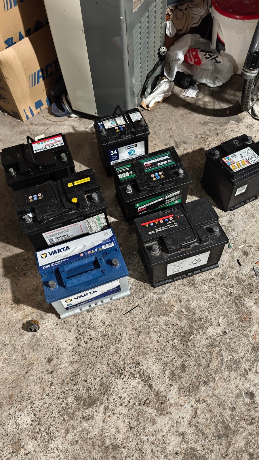 lot batterijen accus, Auto-onderdelen