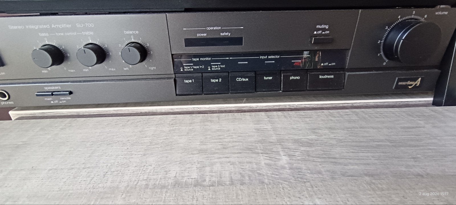 technics versterker su-700, Enlèvement