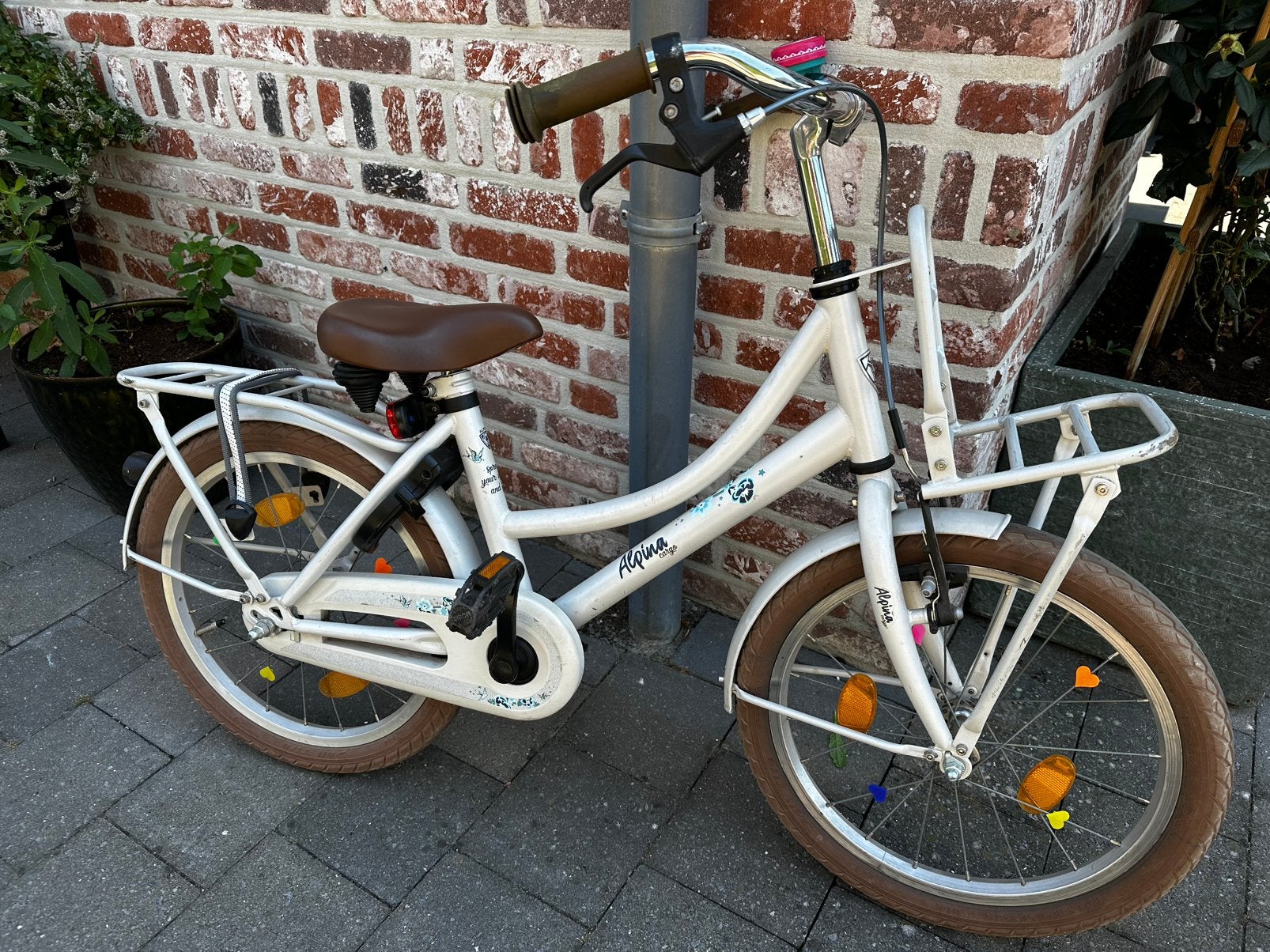 Alpina Cargo 18 inch meisjesfiets, Fietsen en Brommers, Ophalen, Gebruikt, 18 inch, Handrem