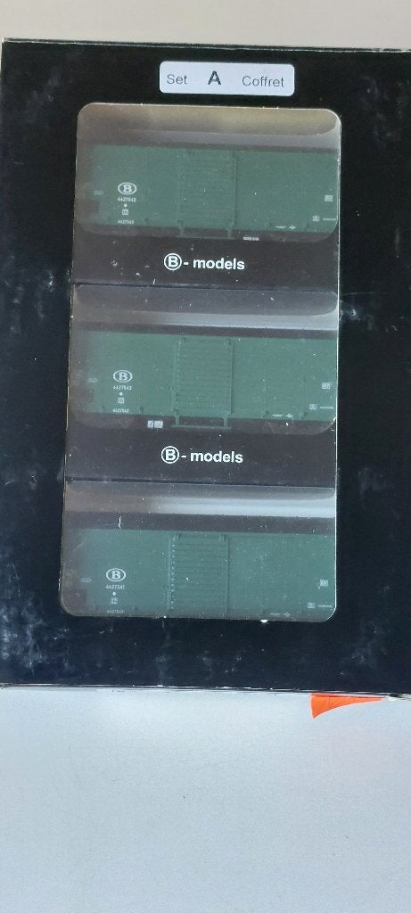 SNCB/NMBS B-MODELLEN SET 3 GLMS*HO*DC*45.702, Overige merken, Treinset, Gelijkstroom, Verzenden