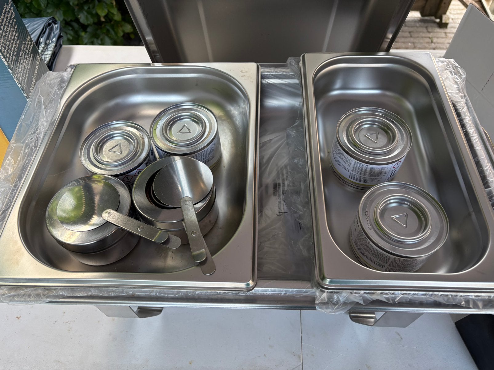 Warmhoud bak - Bain Marie, Ophalen
