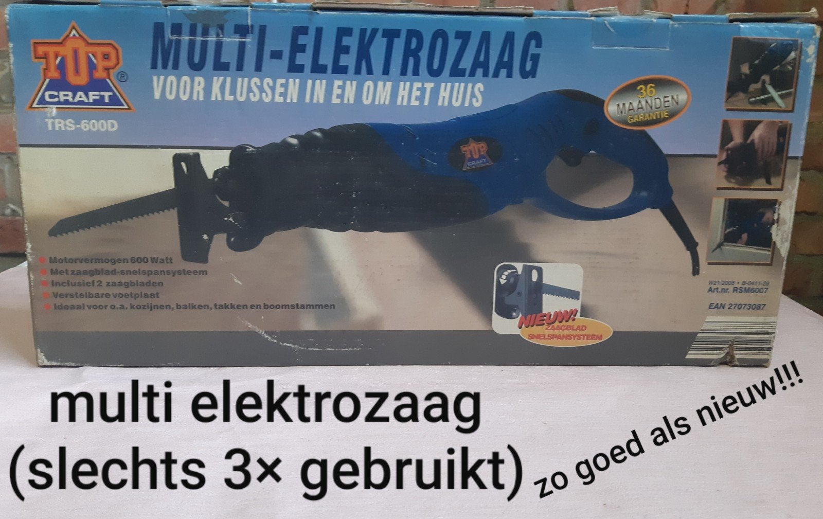Multi elektrozaag (z.g.a.nw.), Ophalen