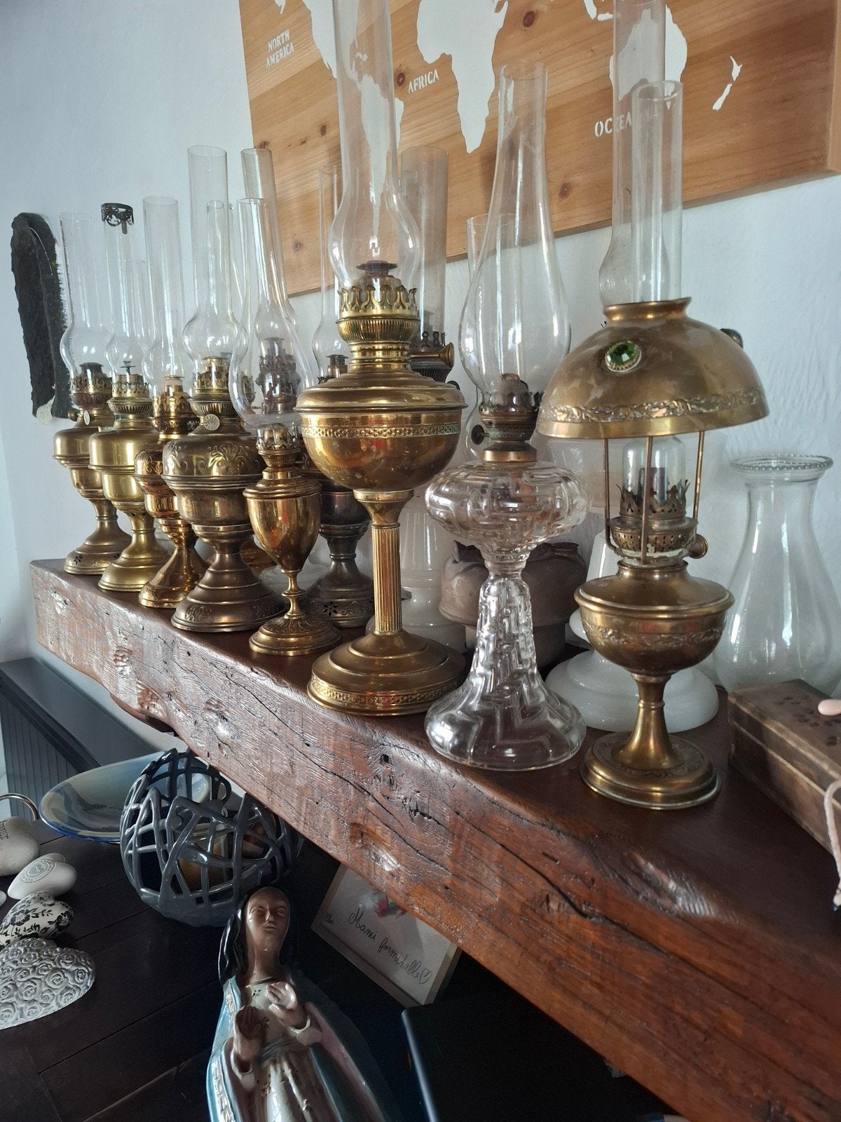 Lot de 16 anciennes lampes a pétrole  quinquets, Enlèvement