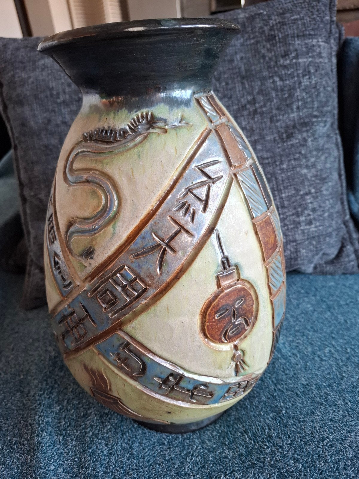 Grès Bouffioulx (atelier Guerin) vase, Enlèvement
