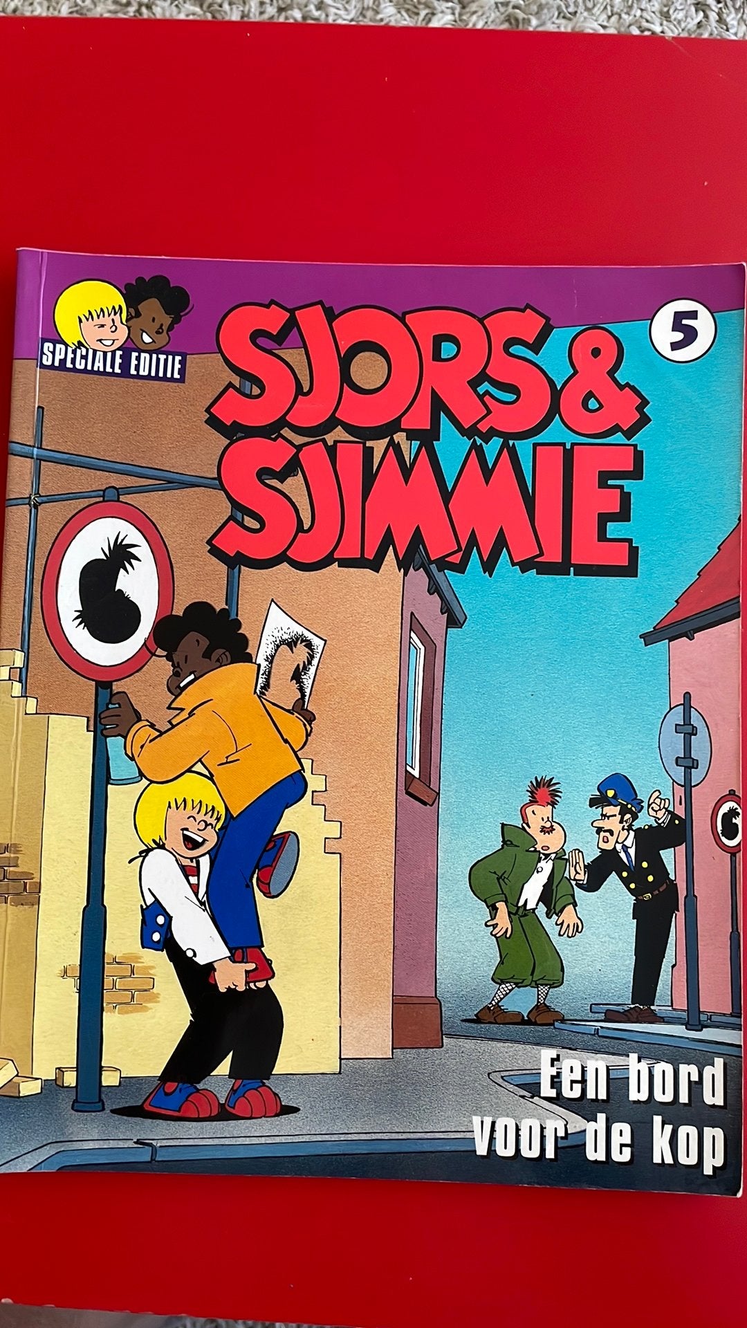 Sjors & Sjimmie 5 Een bord voor de kop Speciale Editie, Eén stripboek, Ophalen of Verzenden, Gelezen