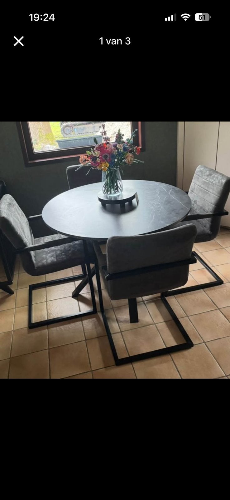 Eettafel mariedamm ikea, Ophalen, Zo goed als nieuw