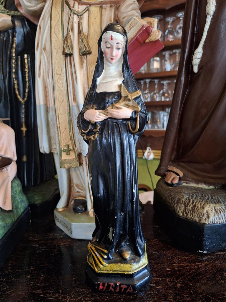 Statue ancienne de Sainte Rita - 33 cm, Enlèvement