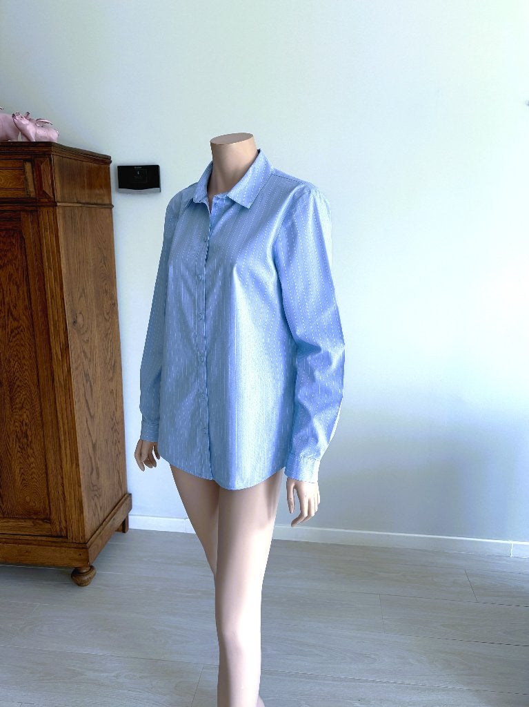 Jacqueline de Young blouse 40 – klassiek, gestreept, Maat 38/40 (M), Blauw, Ophalen of Verzenden, Zo goed als nieuw