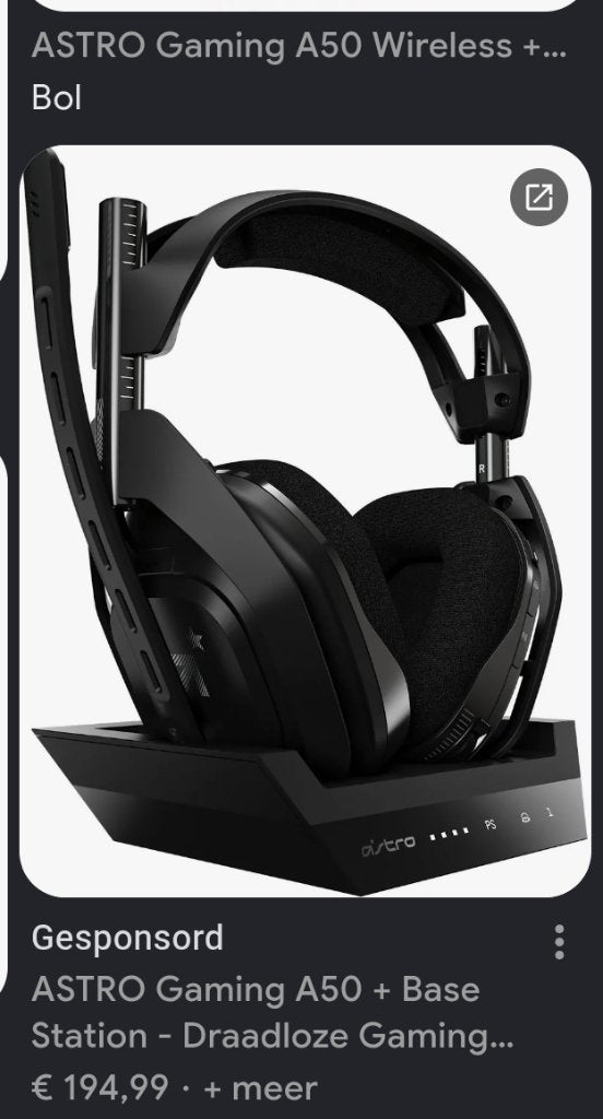 Astro A50 bass station wireless, Computers en Software, Headsets, Ophalen of Verzenden, Draadloos, Over-ear, Astro