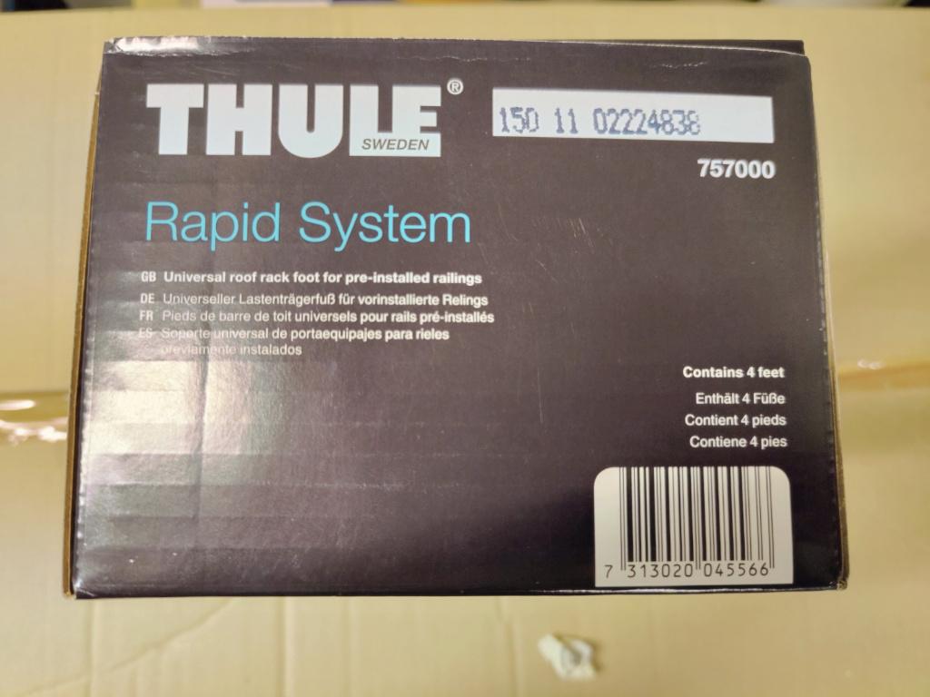 Thule 757 dakdrager voetenset- Nieuw, Autos : Divers, Porte-bagages, Neuf, Enlèvement