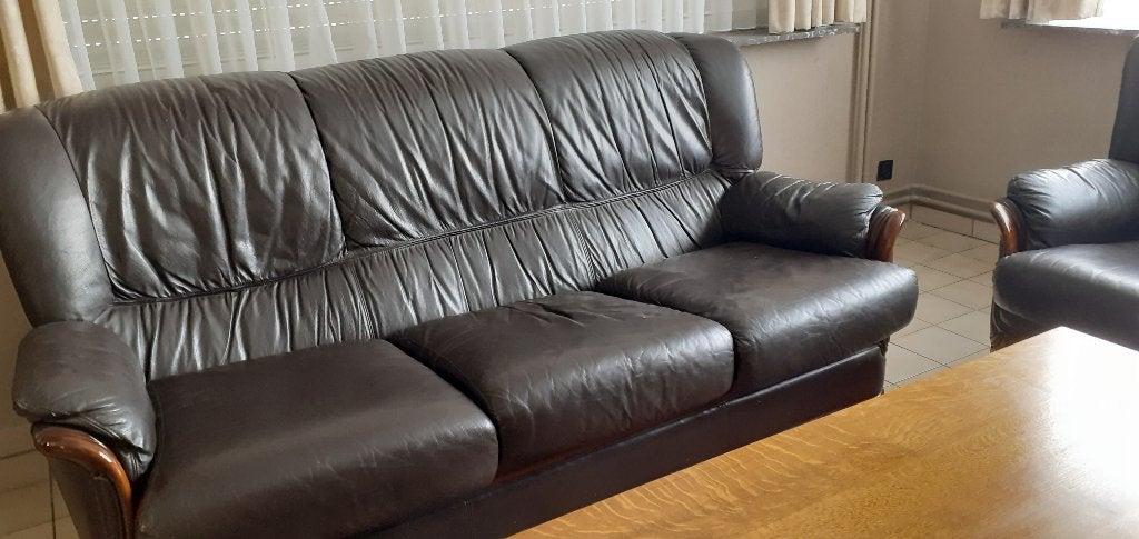 salon in leder, Ophalen, Gebruikt, Leer, Klassiek